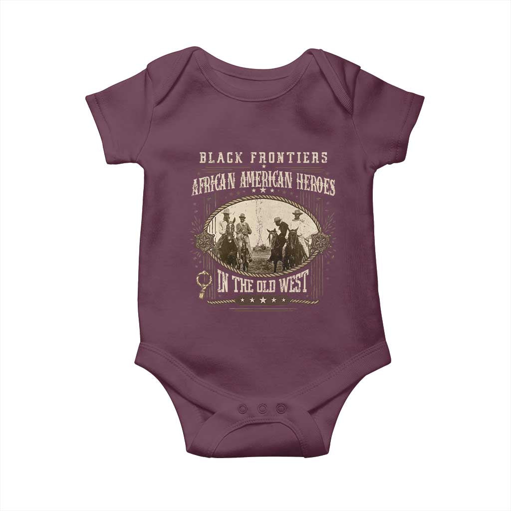 African American Cowboy Baby Onesie Black Frontiers African American Heroes In The Old West - Wonder Print Shop