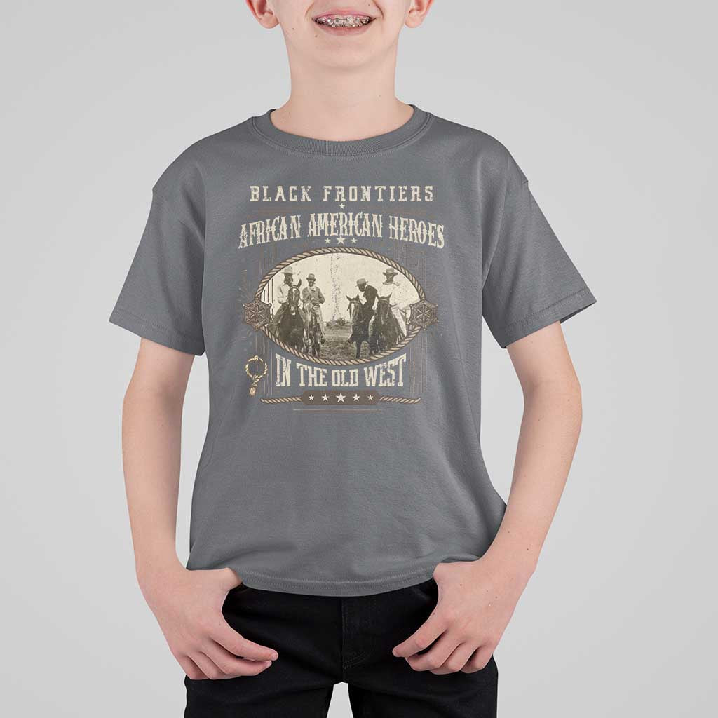 African American Cowboy T Shirt For Kid Black Frontiers African American Heroes In The Old West - Wonder Print Shop