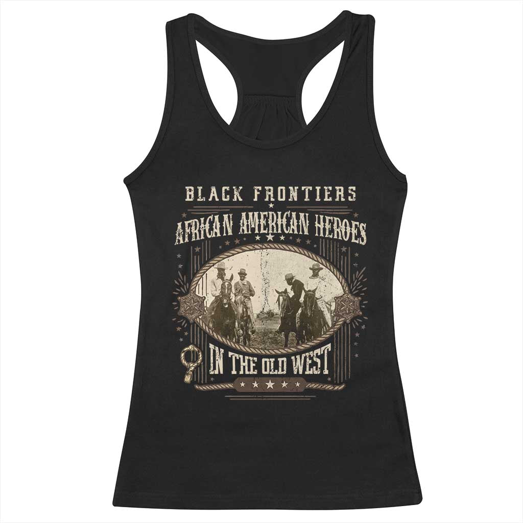 African American Cowboy Racerback Tank Top Black Frontiers African American Heroes In The Old West - Wonder Print Shop