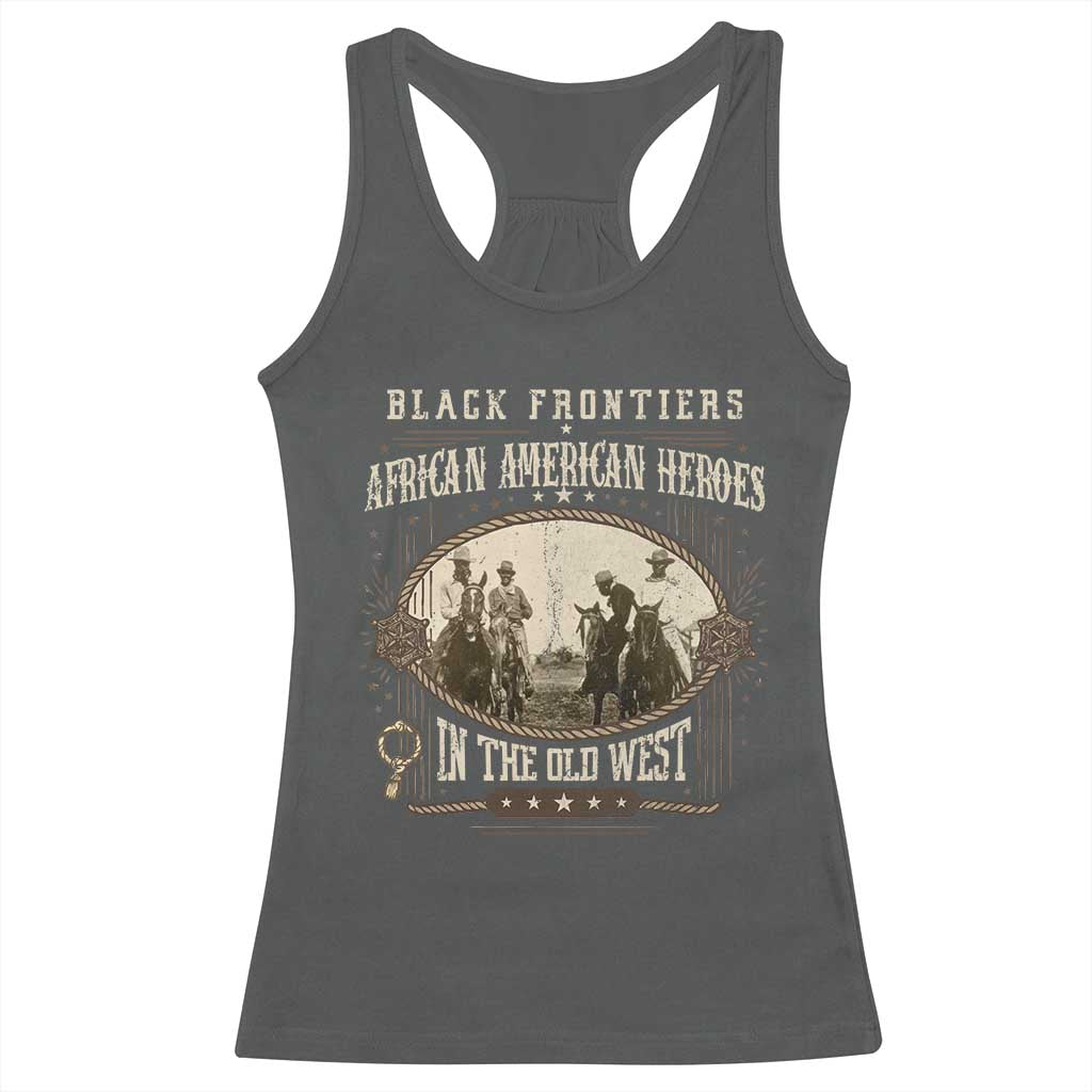 African American Cowboy Racerback Tank Top Black Frontiers African American Heroes In The Old West - Wonder Print Shop
