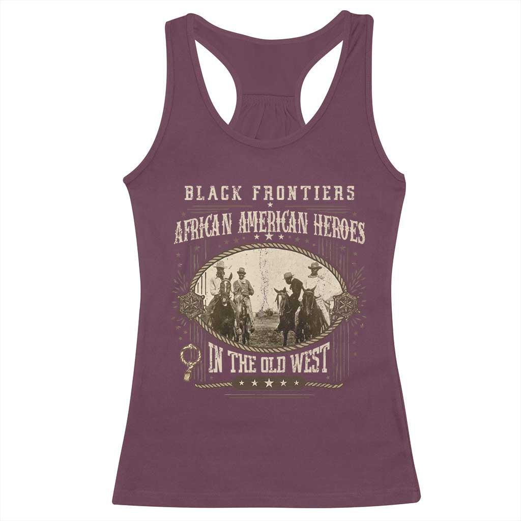 African American Cowboy Racerback Tank Top Black Frontiers African American Heroes In The Old West - Wonder Print Shop