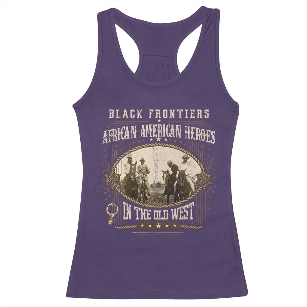 African American Cowboy Racerback Tank Top Black Frontiers African American Heroes In The Old West - Wonder Print Shop