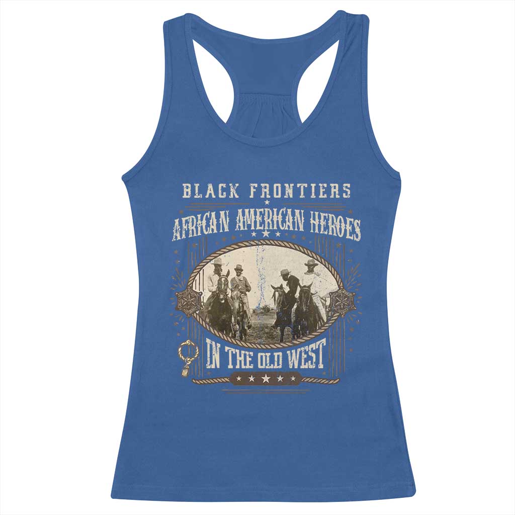 African American Cowboy Racerback Tank Top Black Frontiers African American Heroes In The Old West - Wonder Print Shop