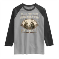 African American Cowboy Raglan Shirt Black Frontiers African American Heroes In The Old West - Wonder Print Shop