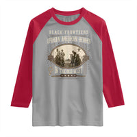 African American Cowboy Raglan Shirt Black Frontiers African American Heroes In The Old West - Wonder Print Shop