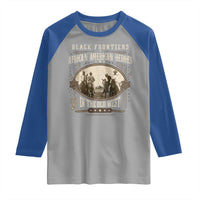 African American Cowboy Raglan Shirt Black Frontiers African American Heroes In The Old West - Wonder Print Shop