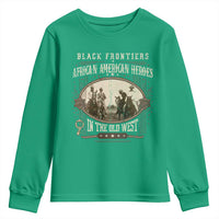 African American Cowboy Youth Sweatshirt Black Frontiers African American Heroes In The Old West - Wonder Print Shop