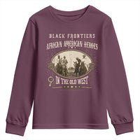 African American Cowboy Youth Sweatshirt Black Frontiers African American Heroes In The Old West - Wonder Print Shop