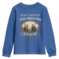 African American Cowboy Youth Sweatshirt Black Frontiers African American Heroes In The Old West - Wonder Print Shop