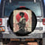 Funny African America Samurai Spare Tire Cover Japanese Art Black Warrior Fighter