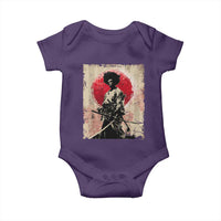 Funny African America Samurai Baby Onesie Japanese Art Black Warrior Fighter
