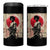 Funny African America Samurai 4 in 1 Can Cooler Tumbler Japanese Art Black Warrior Fighter