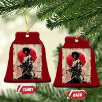 Funny African America Samurai Ceramic Ornament Japanese Art Black Warrior Fighter