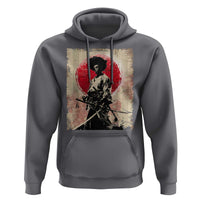 Funny African America Samurai Hoodie Japanese Art Black Warrior Fighter