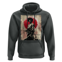 Funny African America Samurai Hoodie Japanese Art Black Warrior Fighter