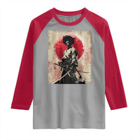 Funny African America Samurai Raglan Shirt Japanese Art Black Warrior Fighter