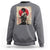 Funny African America Samurai Sweatshirt Japanese Art Black Warrior Fighter