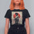 Funny African America Samurai T Shirt For Women Japanese Art Black Warrior Fighter