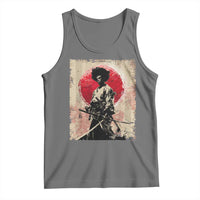 Funny African America Samurai Tank Top Japanese Art Black Warrior Fighter
