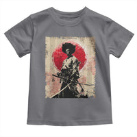 Funny African America Samurai Toddler T Shirt Japanese Art Black Warrior Fighter