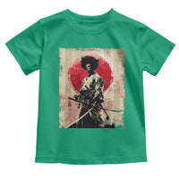 Funny African America Samurai Toddler T Shirt Japanese Art Black Warrior Fighter
