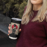 Funny African America Samurai Tumbler Cup Japanese Art Black Warrior Fighter