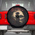 Funny African America Samurai Spare Tire Cover Japanese Art Black Warrior Sakura