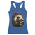 Funny African America Samurai Racerback Tank Top Japanese Art Black Warrior Sakura