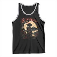 Funny African America Samurai Tank Top Japanese Art Black Warrior Sakura