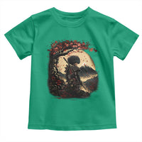 Funny African America Samurai Toddler T Shirt Japanese Art Black Warrior Sakura