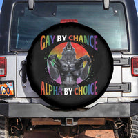 Funny Gay By Chance Alpha By Choice Spare Tire Cover Wolf Alpha LGBTQ - Wonder Print Shop