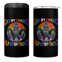 Funny Gay By Chance Alpha By Choice 4 in 1 Can Cooler Tumbler Wolf Alpha LGBTQ - Wonder Print Shop