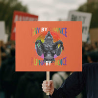 Funny Gay By Chance Alpha By Choice Protest Sign Wolf Alpha LGBTQ - Wonder Print Shop