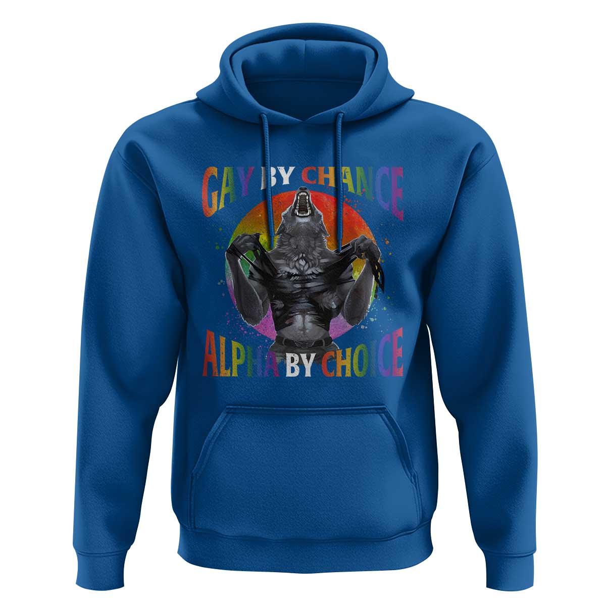 Funny Gay By Chance Alpha By Choice Hoodie Wolf Alpha LGBTQ - Wonder Print Shop