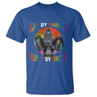 Funny Gay By Chance Alpha By Choice T Shirt Wolf Alpha LGBTQ - Wonder Print Shop
