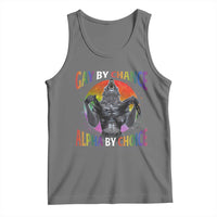 Funny Gay By Chance Alpha By Choice Tank Top Wolf Alpha LGBTQ - Wonder Print Shop