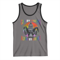 Funny Gay By Chance Alpha By Choice Tank Top Wolf Alpha LGBTQ - Wonder Print Shop