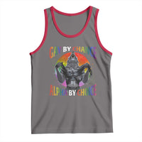 Funny Gay By Chance Alpha By Choice Tank Top Wolf Alpha LGBTQ - Wonder Print Shop