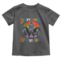 Funny Gay By Chance Alpha By Choice Toddler T Shirt Wolf Alpha LGBTQ - Wonder Print Shop