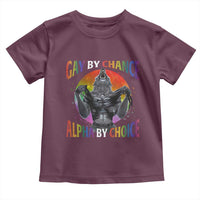 Funny Gay By Chance Alpha By Choice Toddler T Shirt Wolf Alpha LGBTQ - Wonder Print Shop