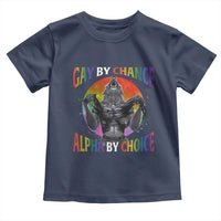 Funny Gay By Chance Alpha By Choice Toddler T Shirt Wolf Alpha LGBTQ - Wonder Print Shop