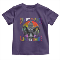 Funny Gay By Chance Alpha By Choice Toddler T Shirt Wolf Alpha LGBTQ - Wonder Print Shop