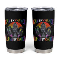 Funny Gay By Chance Alpha By Choice Tumbler Cup Wolf Alpha LGBTQ - Wonder Print Shop
