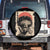 African American Female Samurai Warrior Spare Tire Cover Japanese Art Black Onna Bugeisha