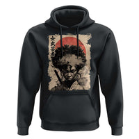 African American Female Samurai Warrior Hoodie Japanese Art Black Onna Bugeisha