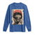 African American Female Samurai Warrior Long Sleeve Shirt Japanese Art Black Onna Bugeisha
