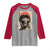 African American Female Samurai Warrior Raglan Shirt Japanese Art Black Onna Bugeisha