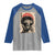 African American Female Samurai Warrior Raglan Shirt Japanese Art Black Onna Bugeisha