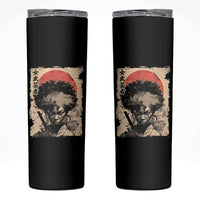 African American Female Samurai Warrior Skinny Tumbler Japanese Art Black Onna Bugeisha