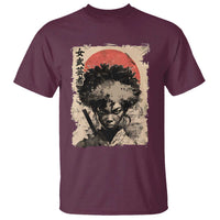 African American Female Samurai Warrior T Shirt Japanese Art Black Onna Bugeisha